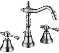 Accessoires de salle de bain de luxe - Art Nouveau Rétro Bidet robinet à trois trous en chrome série Milano - Italy