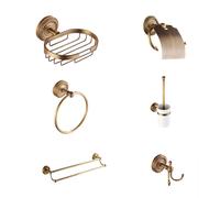 Accessoires de salle de bains rétro set laiton PREMIUM DANAE vieil or