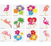 Accessoires de tatouage pour les fêtes d'enfants - Autocollants décoratifs pour la peau - Accessoires de fête - Couleur rose - 24 pièces
