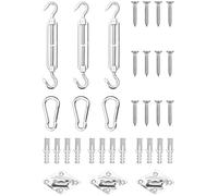 vidaXL Jeu d'accessoires pour voile d'ombrage Kit de montage 9 pcs réglable Acier inoxydable
