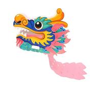 Accessoires Dragon en Papier, Décoration de Style Chinois, Kits de Bricolage Pratiques et Charmants pour Noël, Rose 45x38cm