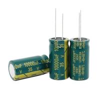 Accessoires électroniques 100PCS-10PCS 35V10000UF Condensateur électrolytique en aluminium haute fréquence 10000uf 35V 18 * 35MM Appareils électroniques (Size : 100PCS)