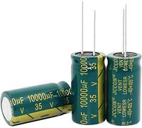 Accessoires électroniques Kit de condensateur 10 pcs-100 PCS/lot 35 V 10000 UF 18 * 35 MM condensateur électrolytique en aluminium haute fréquence 10000 uf 35 v condensateurs Appareils électroniques