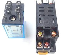 Accessoires électroniques Relais 10 pièces LY2NJ HH62P HHC68A-2Z micro relais électromagnétique électronique 10A 8PIN bobine DPDT avec base de prise DC12V 24V AC110 220V(AC 220V)