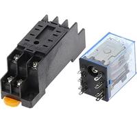 Accessoires électroniques Relais MY2P HH52P MY2NJ Bobine de relais général DPDT Micro Mini commutateur de relais électromagnétique avec base de prise LED AC 110 V 220 V DC 12 V 24 V 36 V(AC 220V)