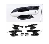 Accessoires et Autocollants extérieurs chromés Noir Carbone pour poignées de portières de Voiture Toyota RAV4 XA50 Hybrid 2019-2023