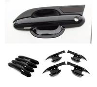 Accessoires et Autocollants extérieurs chromés Noir Carbone pour poignées de portières de Voiture Toyota RAV4 XA50 Hybrid 2019-2023