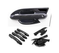 Accessoires et Autocollants extérieurs chromés Noir Carbone pour poignées de portières de Voiture Toyota RAV4 XA50 Hybrid 2019-2023