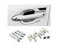 Accessoires et Autocollants extérieurs chromés Noir Carbone pour poignées de portières de Voiture Toyota RAV4 XA50 Hybrid 2019-2023