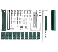 Accessoires et éléments flexibles pour portes double, de 1400 à 2000 mm, en acier, de couleur verte RAL 6005