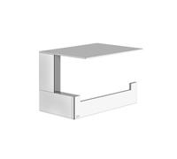 Accessoires Gessi Rettangolo Porte-rouleau de papier WC avec couvercle, montage mural, 20849149, Couleur: Optique Finox