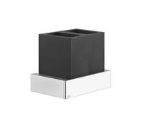 Accessoires Gessi Rettangolo Porte-verre double pour montage mural, gobelet noir, 20811079, Couleur: Blanc CN