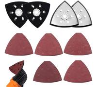 Accessoires multifonctions pour ponceuse delta 90 mm avec tête de ponçage et feuilles abrasives - 29 pièces - Utilisation universelle avec 25 feuilles de papier abrasif - Grain P40 à P400 pour un ponç