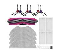 Accessoires pour aspirateur robot Eureka E10S / E20 Plus : brosse rotative de rechange filtre sac à poussière et brosse latérale.