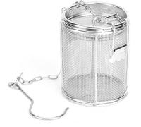 Accessoires pour café - Filtre à herbes - Métal - Maille fine - Sachet à herbes - Sachet pour épices pour soupes - Crochets de chaîne allongés - 8 x 10 cm - Filtre à café