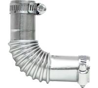 Accessoires pour chauffage auxiliaire diesel - Raccord coudé/pour tuyau - 24 mm - Avec collier de serrage - Pour tuyau d'air/d'échappement - Noir