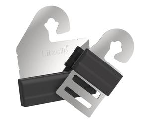 Accessoires pour clôtureconnecteurs poignée inoxable pour ruban jusqu'à 20 mm Ako Litzclip (x4) Noir TU