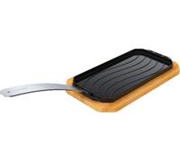 Accessoires pour four à pizza COZZE® Cette poêle en fonte de 30 x 15 cm avec planche de service est de taille idéale pour tous les fours à pizza Cozze Poêle à steak