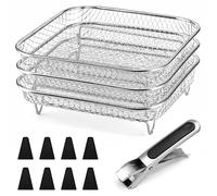 Accessoires pour friteuse à air, 3 niveaux, grille empilable, ensemble de 12 pièces