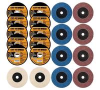 Accessoires pour meuleuse d'angle compacte, disques abrasifs de 76 mm, disques de polissage, pour les bricoleurs