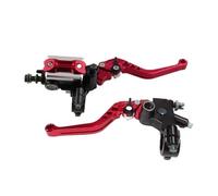 Accessoires pour moto:Pompe supérieure modifiée, frein hydraulique,pompe principale,poignée d'embrayage en aluminium CNC(Rouge)