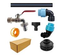 Accessoires pour réservoir d'eau, tube prolongateur, valve robinet | Adaptateur de tuyau d'eau pour tote tube d'extension avec robinet raccord rapide pour garage, atelier, jardin,