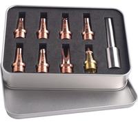 Accessoires pour soudage laser - Buse en cuivre - Pour machine de soudage laser - 1 pièce par ensemble - 2 ensembles - Couleur : cuivre