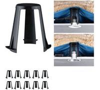 Accessoires pour spots encastrés Entretoises pour luminaires encastrés 62 - 90mm Kit de 10 Noir Noir G