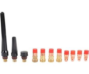 Accessoires pour torches de soudage TIG – Embout céramique standard, buse en verre, kit de 55 pièces, usage professionnel, WP 17, 18, 26