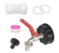 Accessoires réservoir IBC, Set robinet de vidange IBC pour réservoir d'eau 1000l, tonneau d'eau 1000 litres, tonneau d'eau 1000l, Accessoires conteneur IBC, Raccord rapide 3/4"