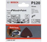 Accessories Bosch Power Tools 2608621688 Feuille abrasive Delta Grain 180 (L x l) 93 mm x 93 mm 5 pc(s)
