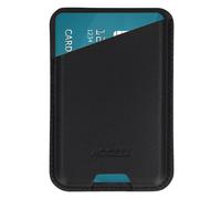 Accezz Accezz Porte-cartes en cuir magnétique Compatible avec Find My Onyx Black Noir
