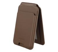 Accezz Accezz Portefeuille en cuir magnétique avec support Compatible avec Find My Coffee Brown Marron
