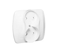 ACCORD BLANC PRISE 2X B/U PINCES À VIS 16A 250V AG2/11