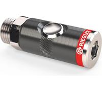 Accouplement de sécurité RIEGLER avec filetage extérieur, aluminium, filetage extérieur de raccordement : 1/4 pouce