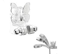 Accroche Pommeau de Douche Adhésive Réglable, 9,9x7,6x10 cm | Fixation Adhésive, Support Douchette 70°, Pour Carrelage Lisse