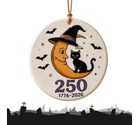 Accroche-Porte Halloween Ornement Décoratif Mignon en Acrylique 2D 250e | Panneau Extérieur Américain 250e pour Chambre Mur Fenêtre Jardin Cour Porche Fêtes Crémaillère