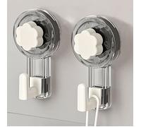 Accroche Serviette Salle de Bain, Crochet Ventouse Extra Puissantes (62mm) Réutilisables pour Salle de Bain, Cuisine, Camping & Vo