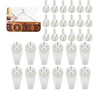 Accroche Tableau Sans Percer 80 Pièces Crochet Tableau Mural,Crochets Muraux Non-Trace en Plastique Blanc, pour Cadres Photos et Décorations, Tailles Variées, Installation Facile
