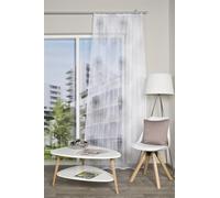 Accueil Idées déco Écharpe à cordon Voile imprimé Côtés et extrémités ourlés 100 % polyester 225 x 140 cm Rawlins Gris