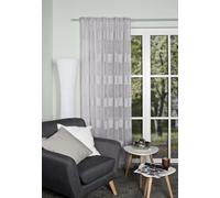 Accueil Idées déco Rideau prêt à poser Rayures horizontales Chenille 085091-0305 H x L 245 x 140 cm Gris
