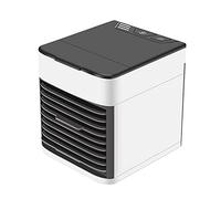Accueil Mini climatiseur Portable Refroidisseur d'air 7 Couleurs LED USB Espace Personnel Ventilateur de Refroidissement à Air Rechargeable Bureau RafraîChissez-Vous Rapidement(White)