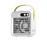 Accueil Mini climatiseur Portable Refroidisseur d'air 7 Couleurs LED USB Espace Personnel Ventilateur de Refroidissement à Air Rechargeable Bureau RafraîChissez-Vous Rapidement(Type B White)