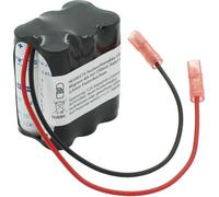 Accumulateur pour lampe de secours NiMH 7,2V 1100mAh F2x3 Mignon AA avec câble de 150mm et douilles Faston de 2,8mm