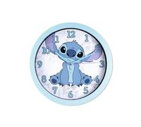 Accutime Watch Corp. Disney Lilo & Stitch Horloge Murale Bleu pour Enfants idéale pour Les Chambres d'enfants, Plastique LAS3015