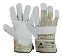ACE 761313 Gant de protection Gants d'atelier Vert, Jaune Cuir 12 pièces