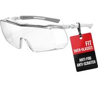 ACE Evo OTG Lunettes de travail pour porteurs de lunettes - Sur-lunettes de protection pour le travail - Construction, artisanat & industrie - EN 166 - Blanc