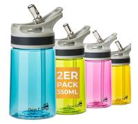AceCamp TRITAN Gourde | Bouteille de Sport |sans BPA I Tous Boissons I 2X Couvercle à Sauter Bleu 350 ML
