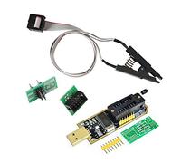 ACEIRMC SOIC8 SOP8 Flash Chip IC Test Clips Socket Adpter Programmeur BIOS + CH341A 24 25 Series pour EEPROM Flash BIOS Module Programmeur USB (Double Clip + USB)