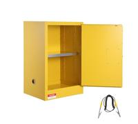 Acekool Armoire de sécurité liquides inflammables 16 Gal - Acier laminé à Froid - résistante au feu - Mise à la Terre Antistatique - Serrure 3 Points - bac de rétention étanche - 18x18x35 in